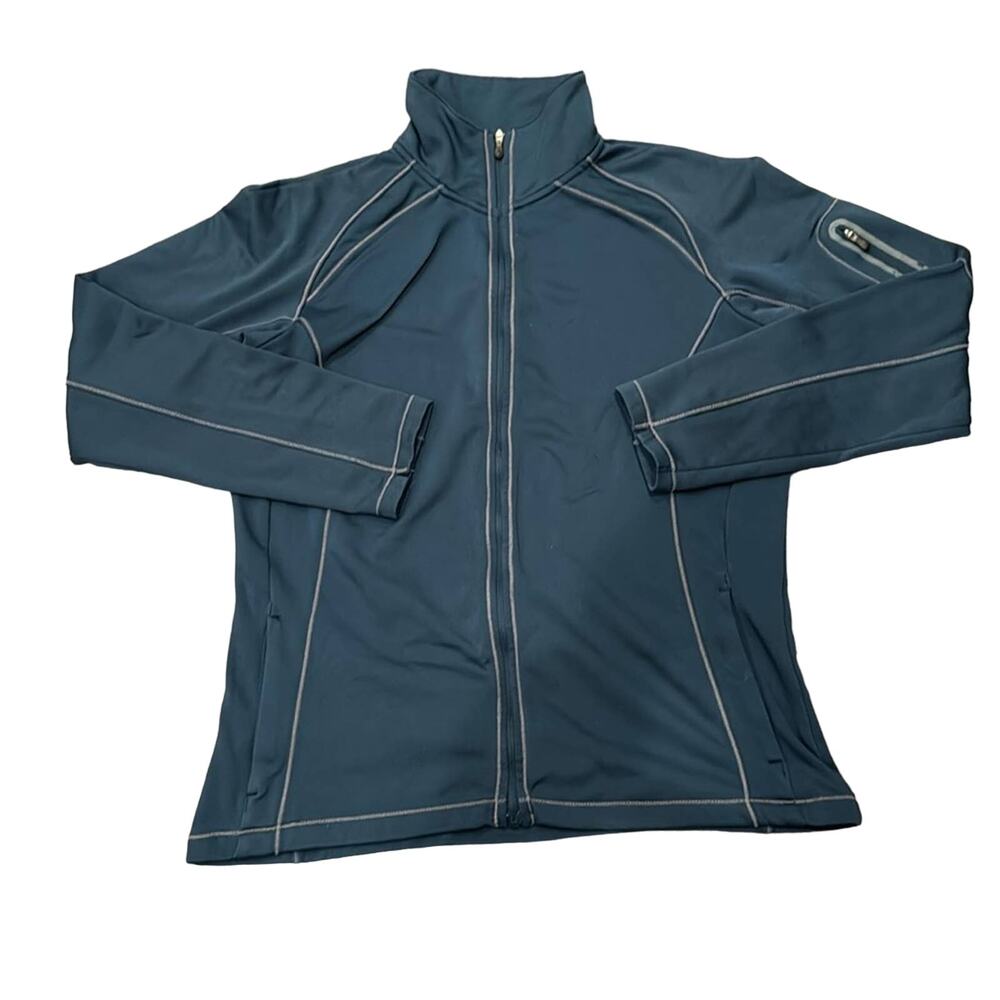 Columbia Women's Full Zip Fleece Lined Performance Jacket Grayish Blue Size L